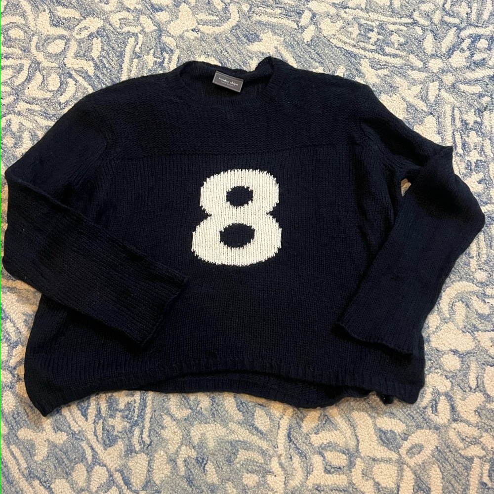 Wooden Ships  Crewneck Sweater with White Number